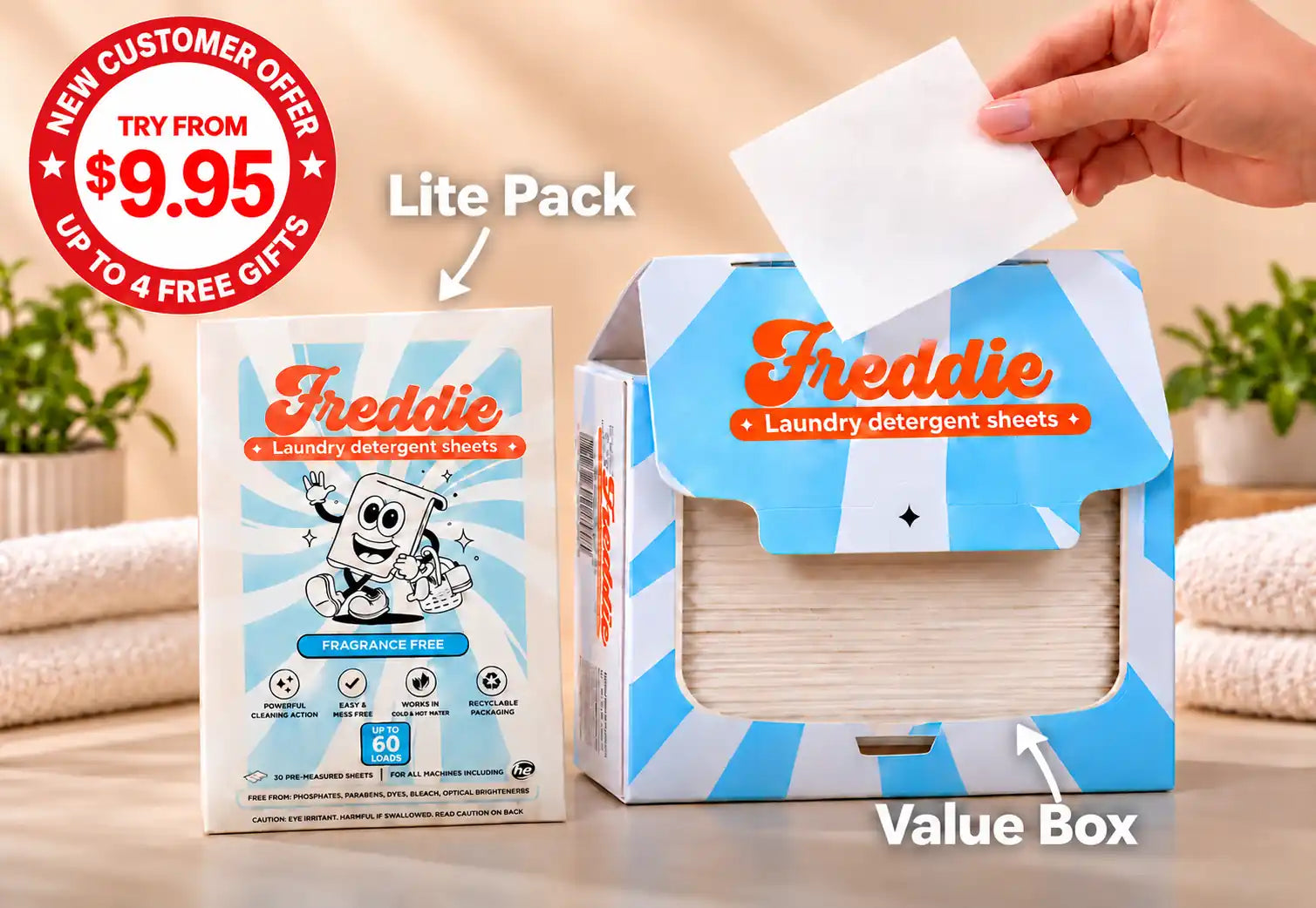 Freddie Laundry Detergent Sheets